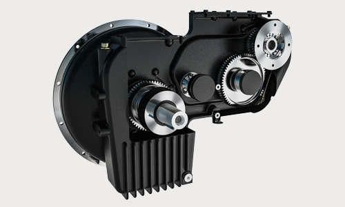 Parallel shaft PTO speed increase gearbox