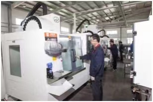 CNC machining center workshop